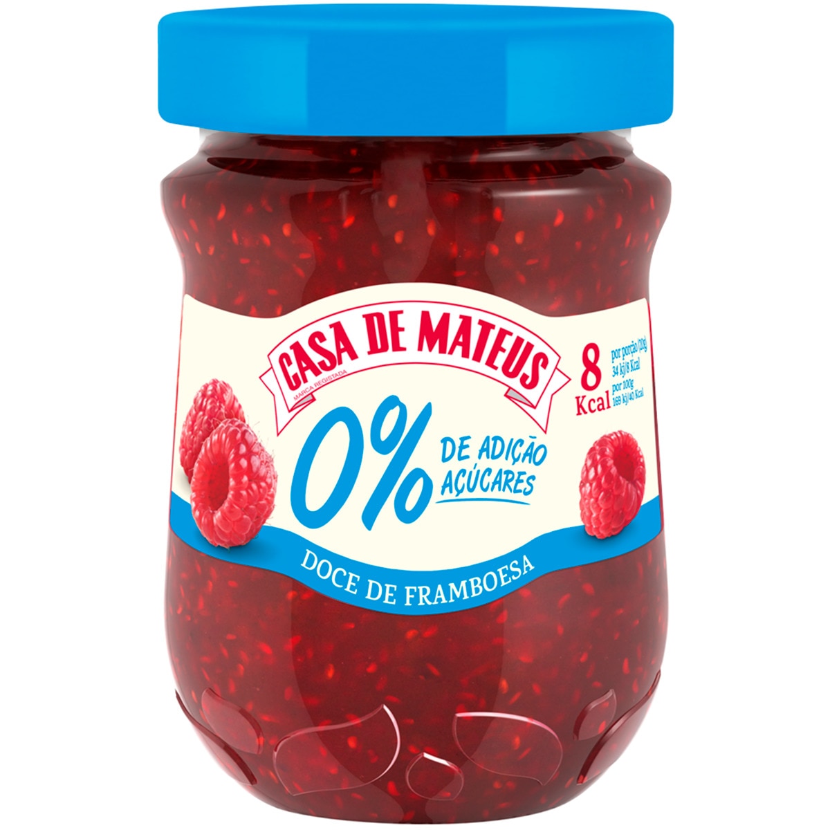 Doce de Framboesa 0% Açúcares Adicionados frasco 280 g