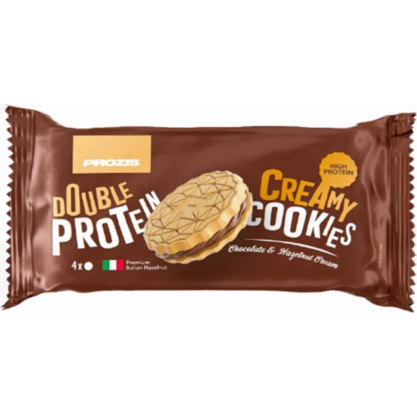 Bolachas Proteícas Double Chocolate e Avelã embalagem 80 g