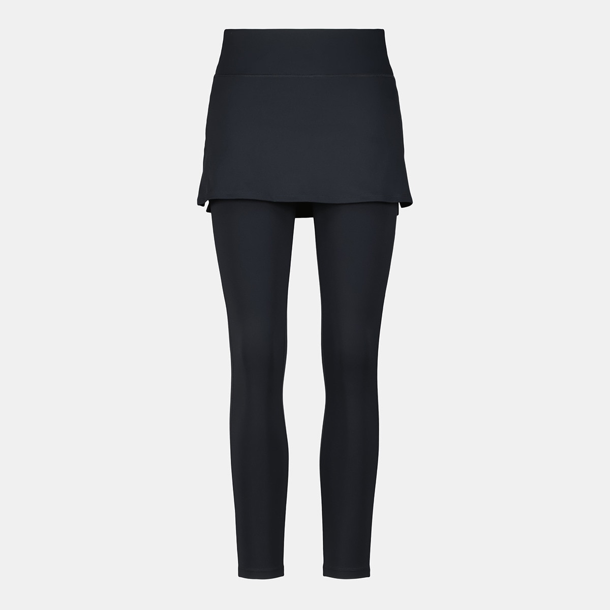 Malla larga con falda de mujer Negro-4