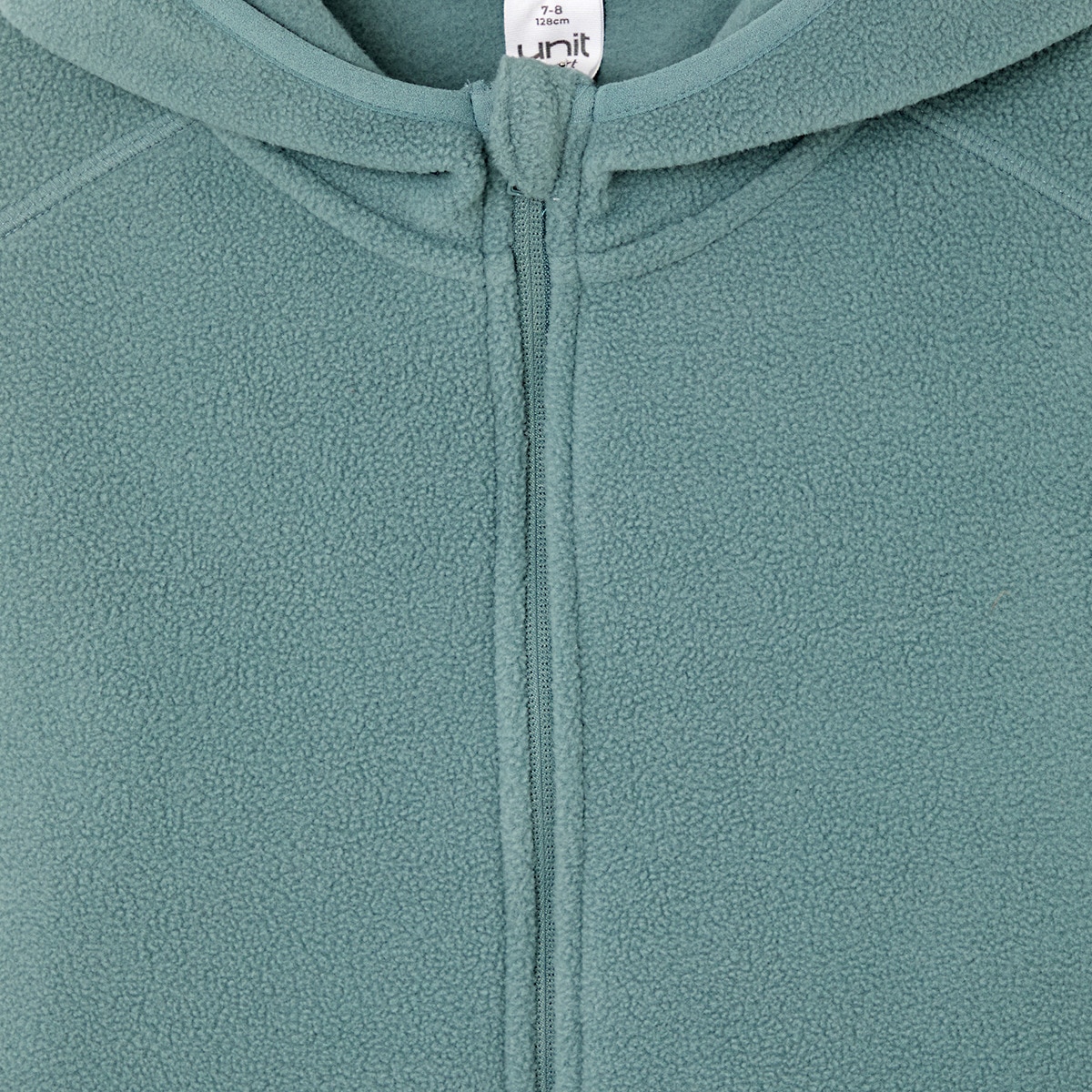 Forro polar con cremallera entera y capucha infantil Verde-3