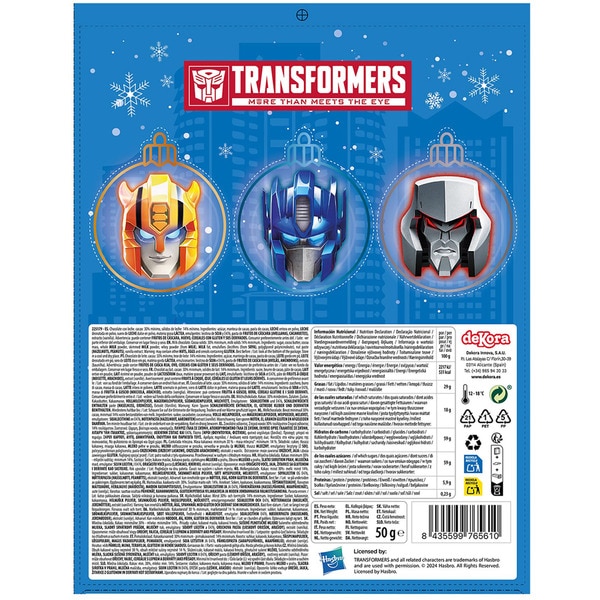 Transformers advent calendar each 50 g