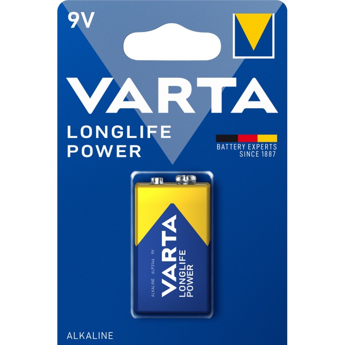 Pilha Varta 6LR61 Longlife Power 9V 1