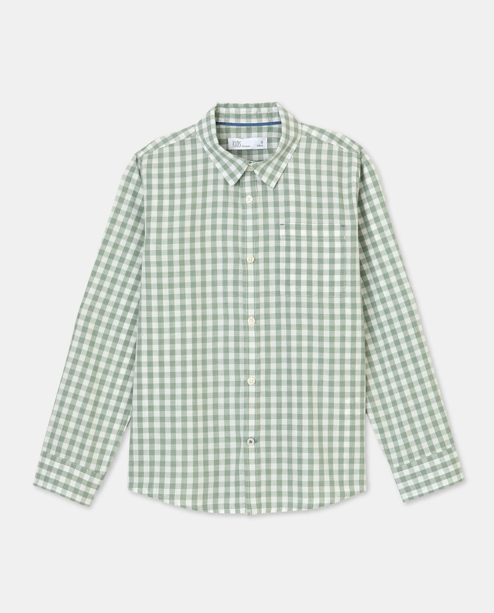 Camisa de Manga Comprida Verde-4