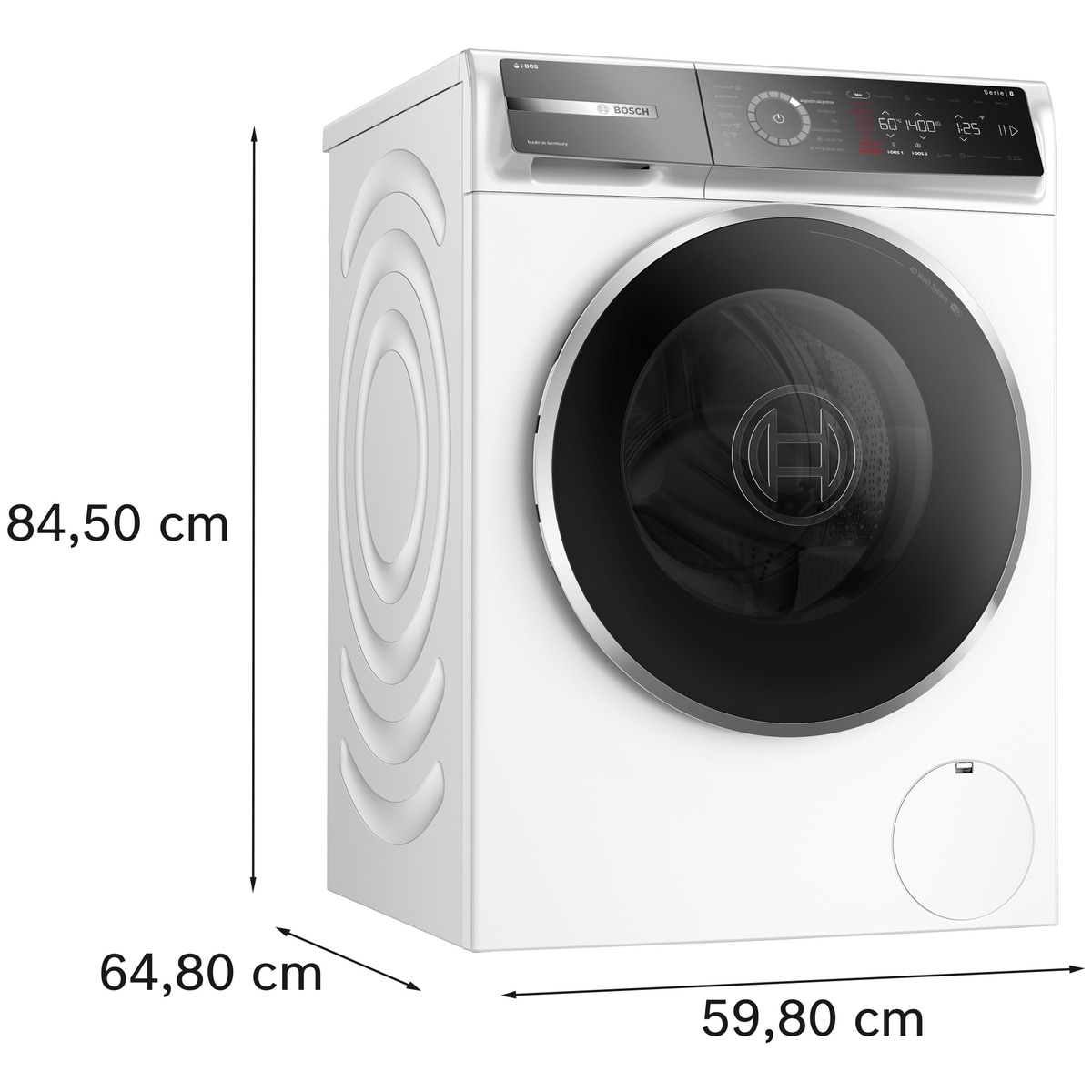 Lavadora Bosch 10 kg / 1400 rpm Autodosificación - WGB254A1ES Blanco-2