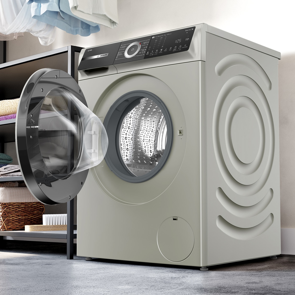 Máquina de Lavar Roupa Bosch Serie 6 WGH244AXES i-DOS, Carga Frontal de 9 Kg e 1400 rpm - Silver Inox Silver/Inox-4
