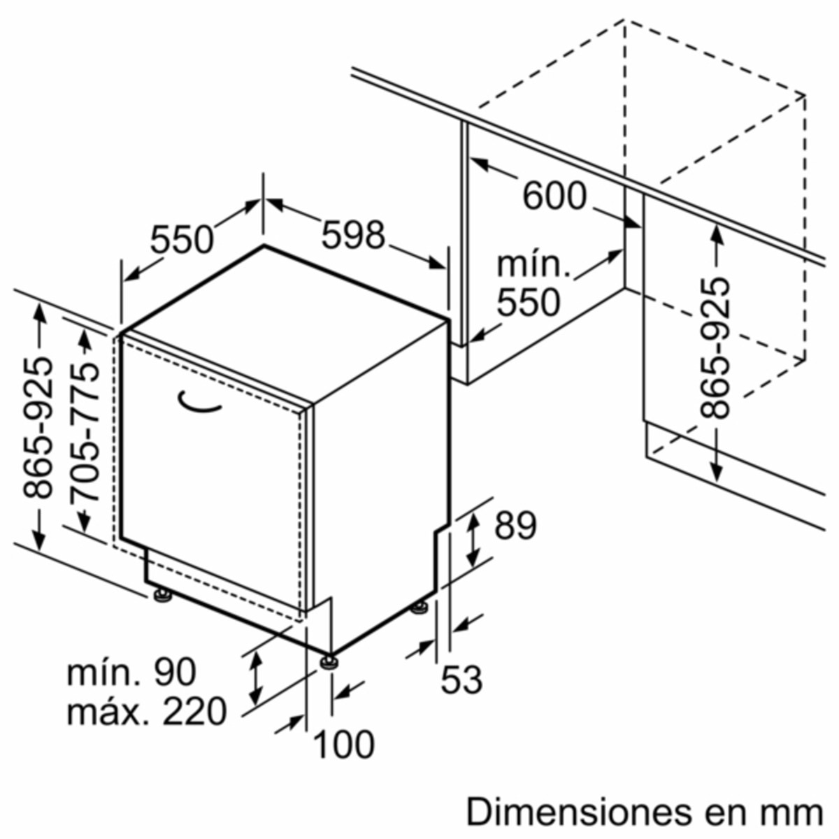 Máquina de Lavar Loiça Encastrável Bosch Serie 6 SBV6ZCX10E de 14 Conjuntos, 3º Cesto e de 60 cm 2