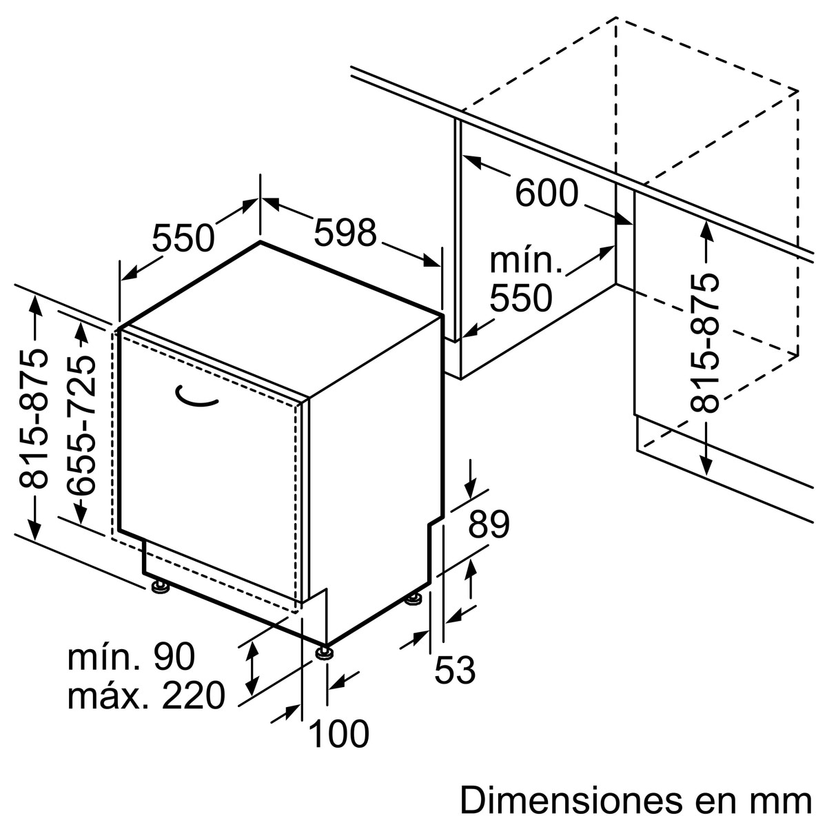 Máquina de Lavar Loiça Encastrável Bosch Serie 4 SMV4ECX28E de 14 Conjuntos, 3º Cesto e de  60 cm 2