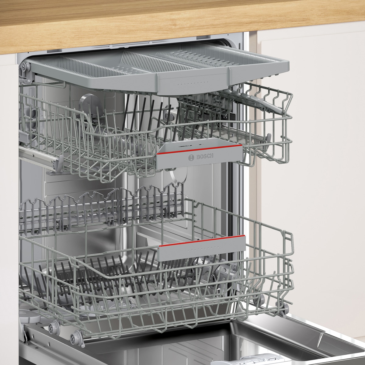 Máquina de Lavar Loiça Encastrável Bosch Serie 4 SMV4ECX28E de 14 Conjuntos, 3º Cesto e de  60 cm 5