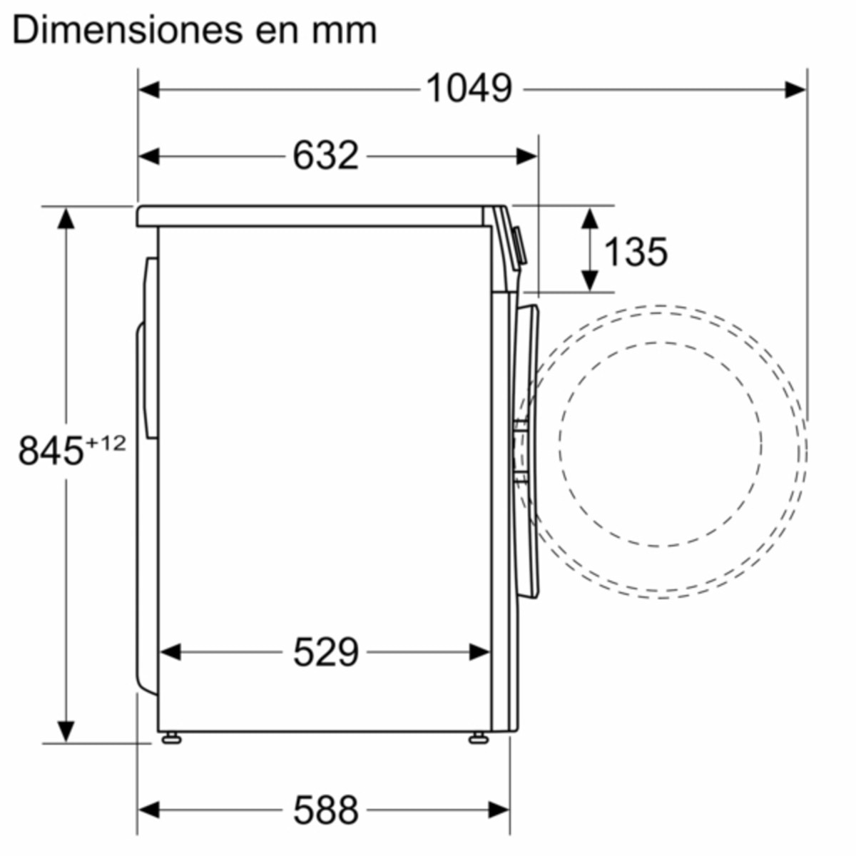 Secadora Bosch 8 Kg Condensación, Bomba de calor, Serie 4 - WTR83200ES Blanco-2