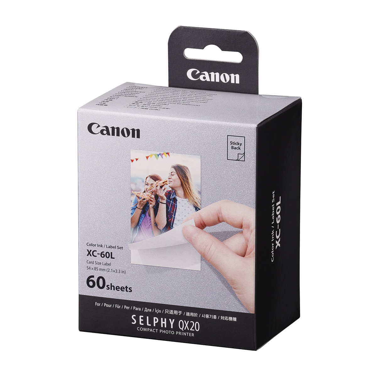 Conjunto de tinta/papel Canon XC-60L, 54 x 85 mm, 60 impresiones Blanco-1