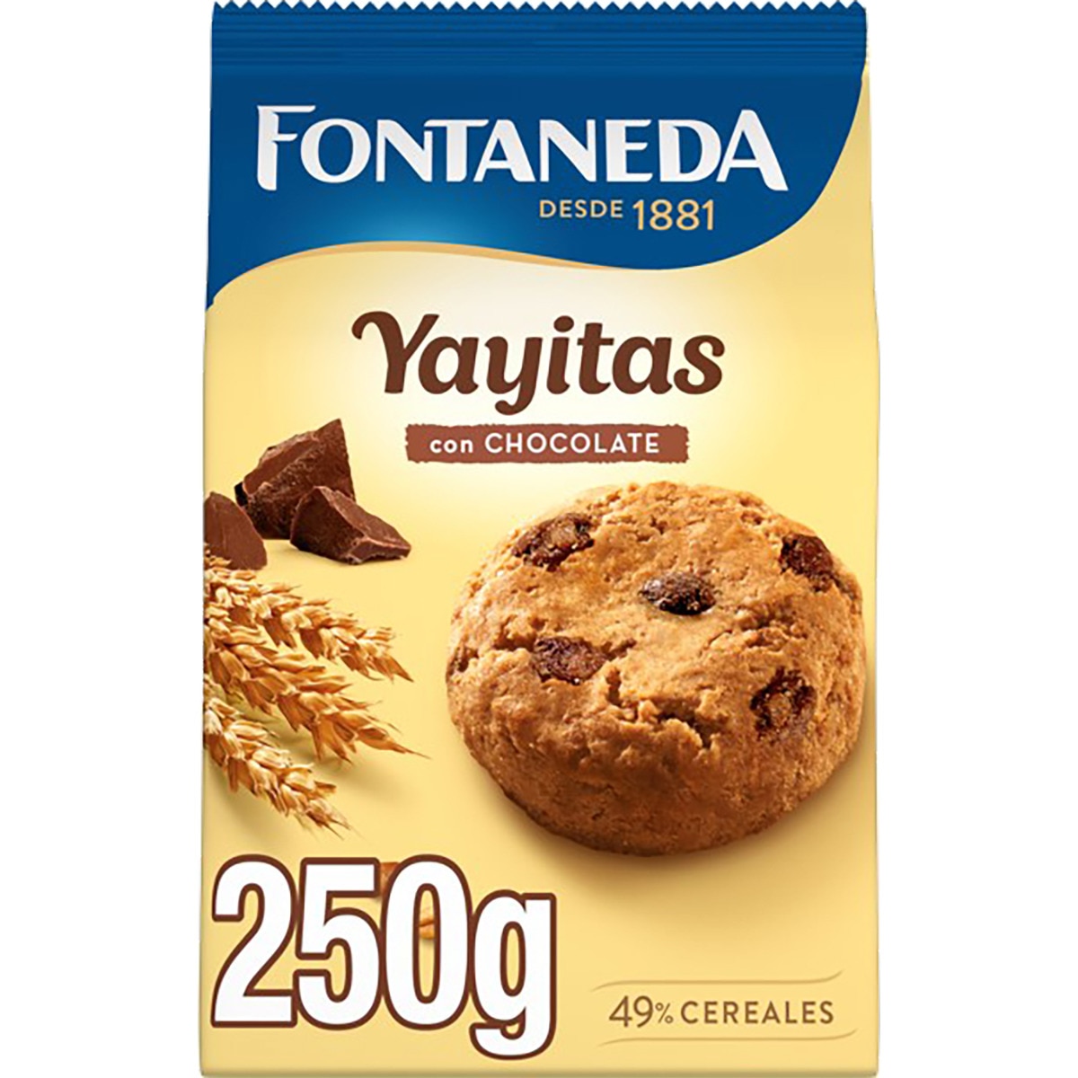 galletas de desayuno con chispas de chocolate bolsa 250 g
