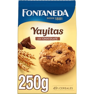 galletas de desayuno con chispas de chocolate bolsa 250 g - Fontaneda Yayitas