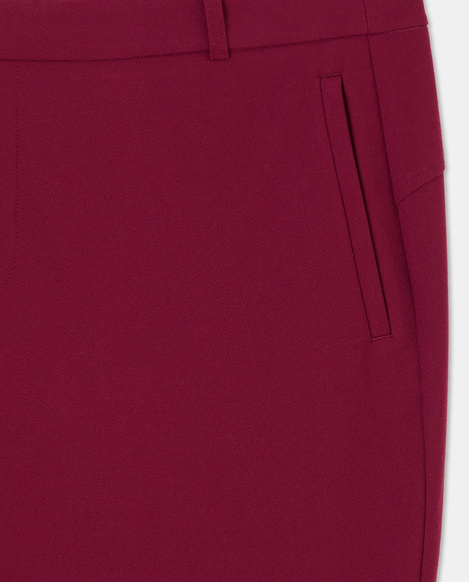 Calças Semi Skinny Técnicas Bordeaux-5