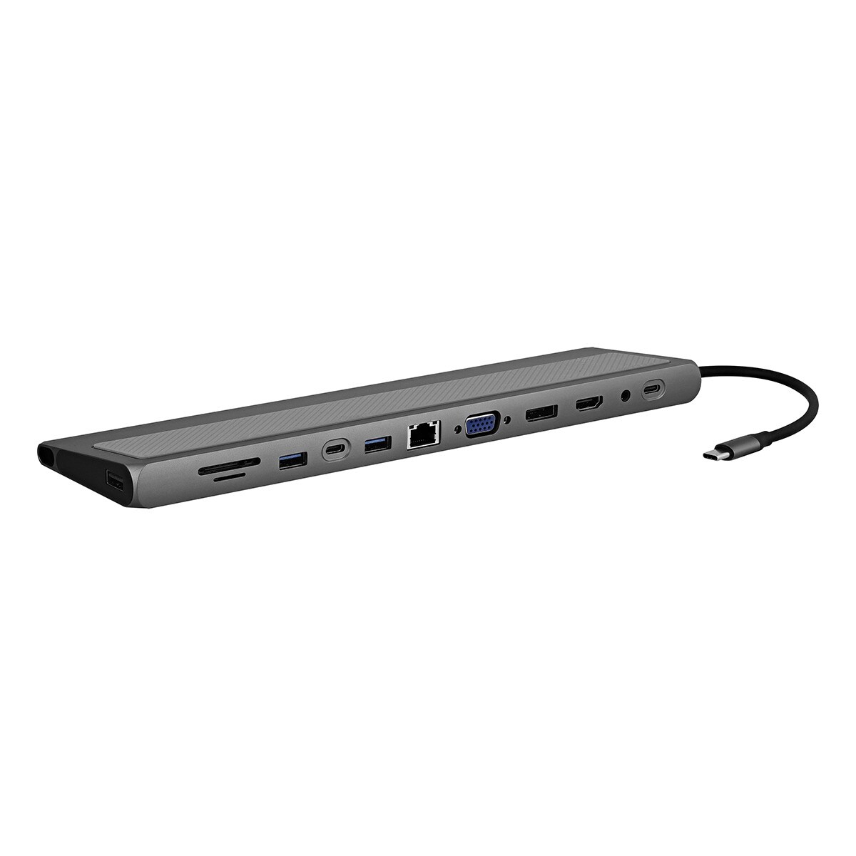Hub T'nB 12 en 1 para triple pantalla Gris-2