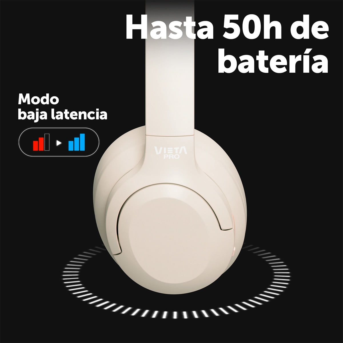 Auriculares de diadema Vieta Pro Flow blanco Bluetooth 5.4 Blanco-3
