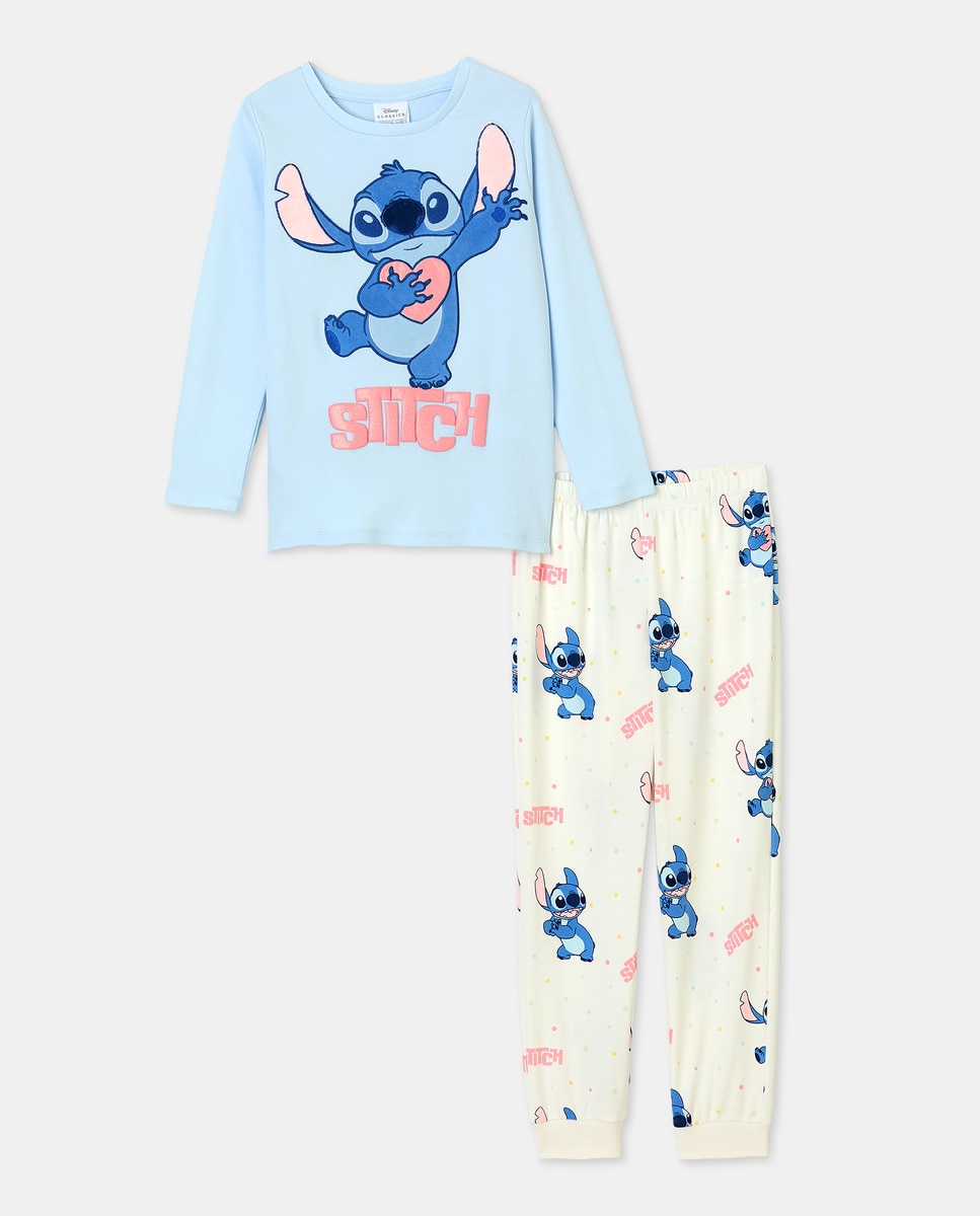 Pijama Comprido Stitch Azul-3