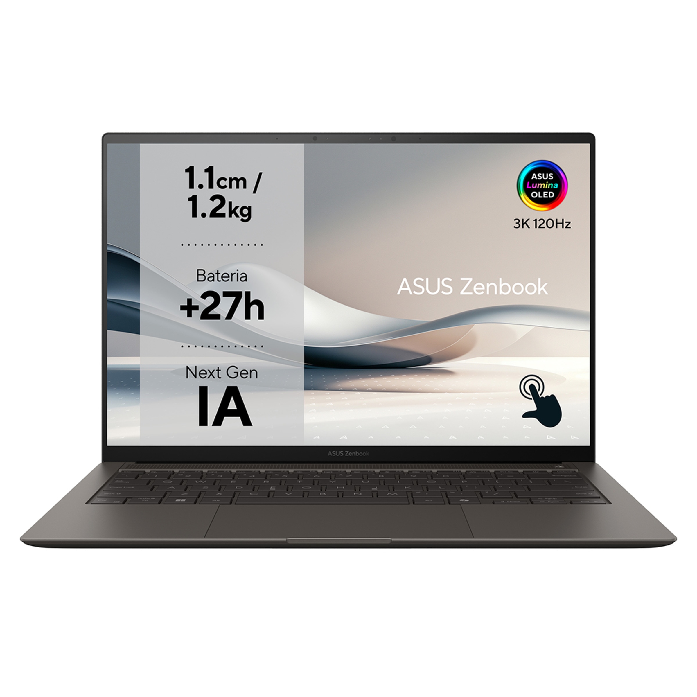 Portátil ASUS Zenbook S14 OLED UX5406SA-PZ304W, Intel Core Ultra 7-258V (Series 2), 32GB, 1TB SSD, 14", W11 (Reacondicionado Grado A) Gris-1