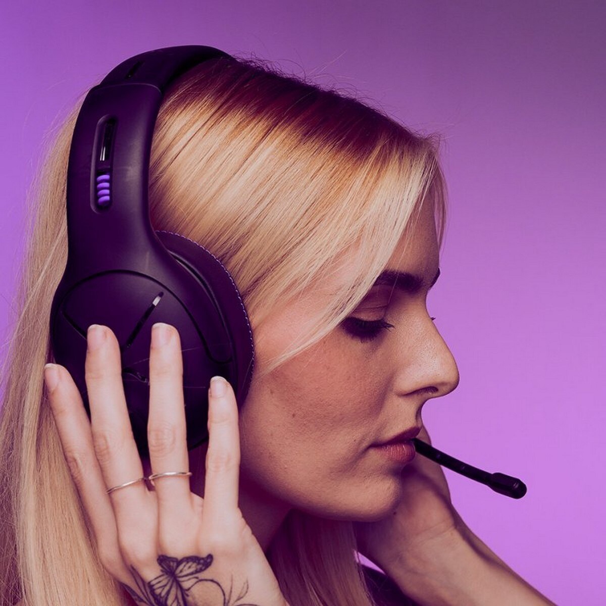 Headset Gaming PDP Victrix Gambit PS5/PS4 - Preto / Roxo 11