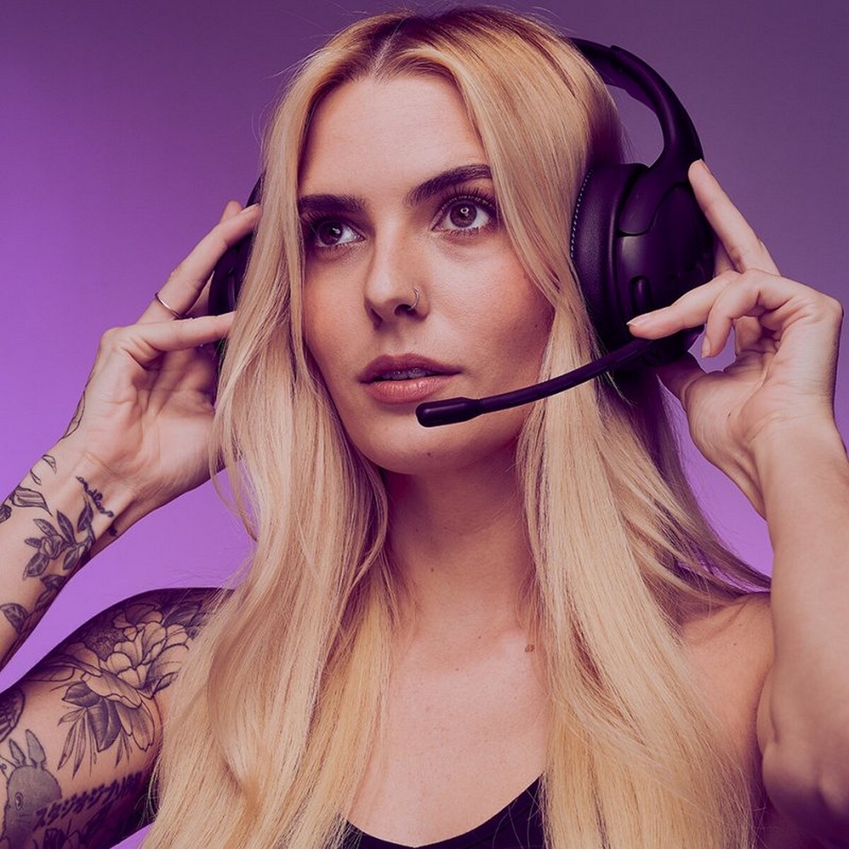 Headset Gaming PDP Victrix Gambit PS5/PS4 - Preto / Roxo 12