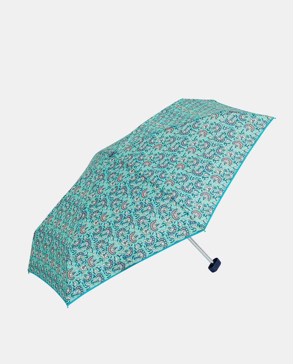 Guarda-Chuva Dobrável Manual com Capa Turquesa-1