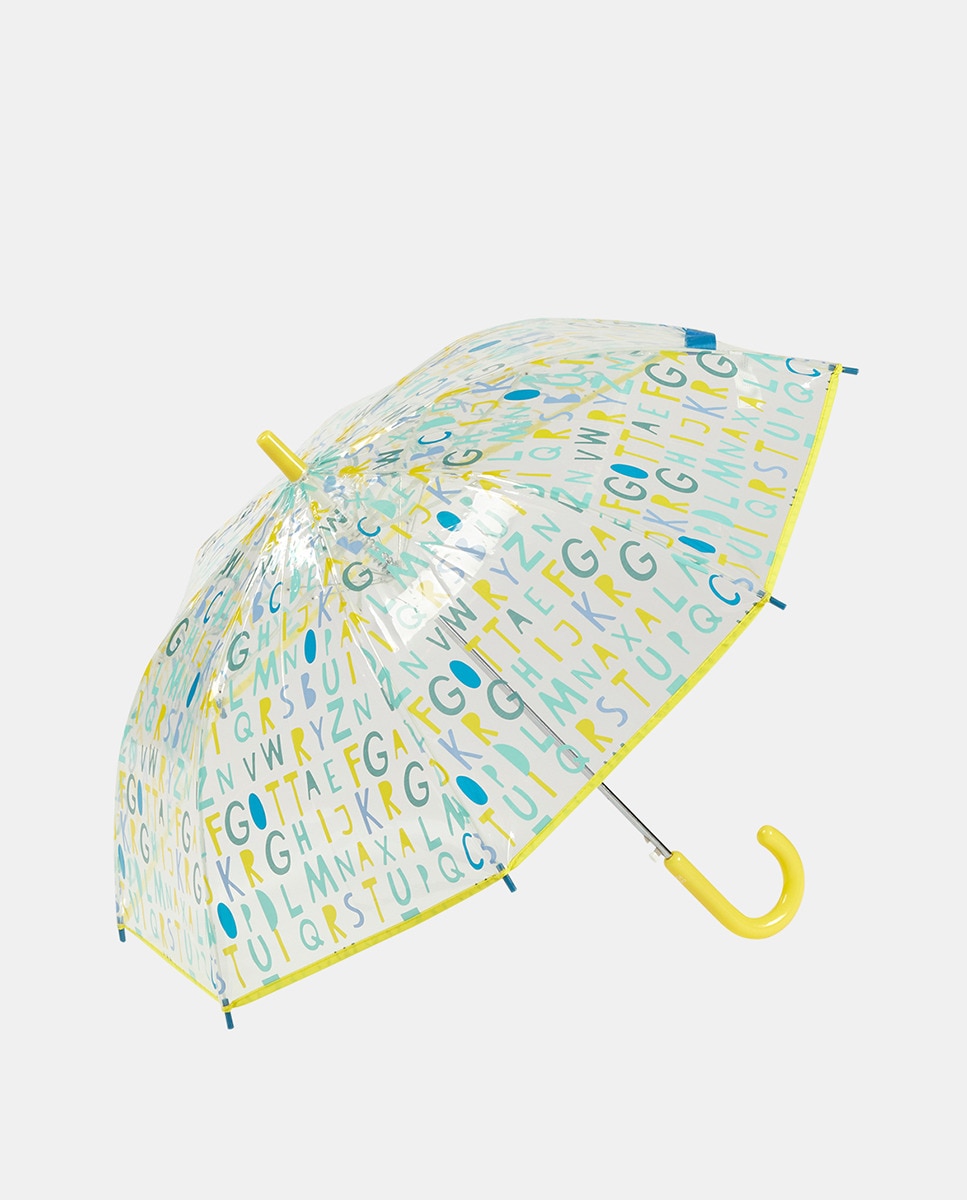 Guarda-Chuva Automático de Criança. Punho Curvo Laranja-1