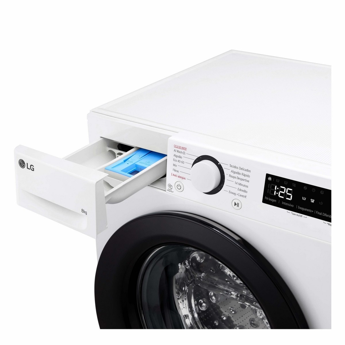 Máquina de Lavar Roupa LG Slim F2WR5S8S6W AI DD™ Carga Frontal e de 8 Kg e de 1200 rpm - Branco Branco-6