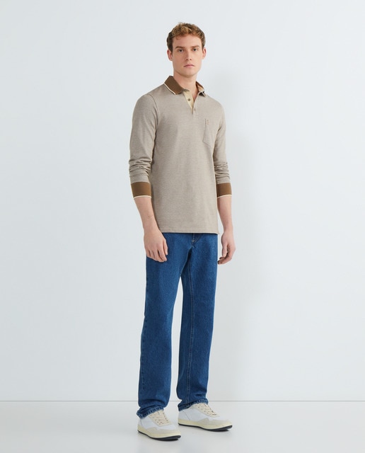 Imagen 0 de Polo de hombre bicolor con bolsillo