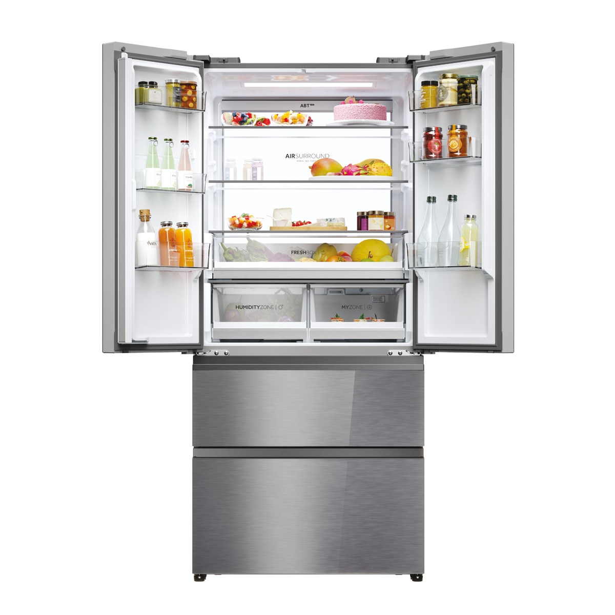 Frigorífico americano Haier Total No Frost MultiDoor FD 83 Series 7 - HFR7819ENGC Cristal inox-3