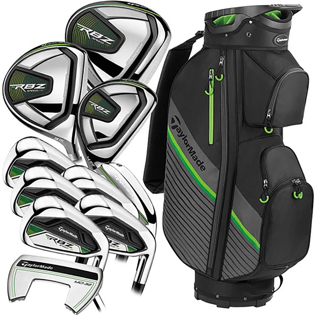Conjunto de Golf Rbz Sl Pack 11 Peças de Aço Regular para Esquerdino Verde-3