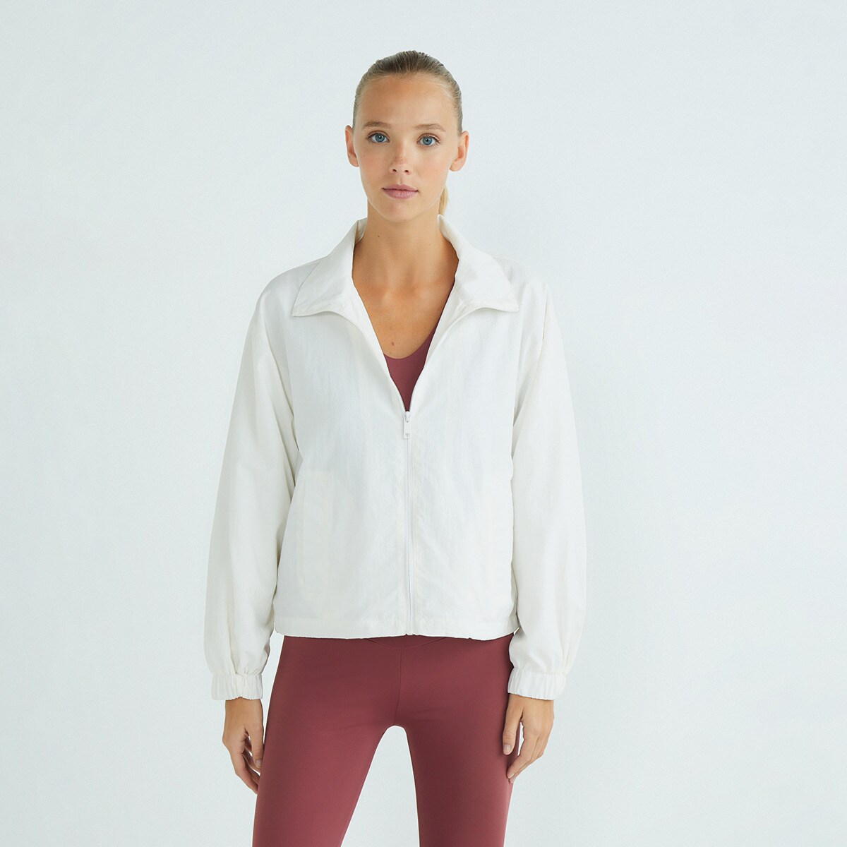 Chaqueta cortavientos de mujer Crudo-2