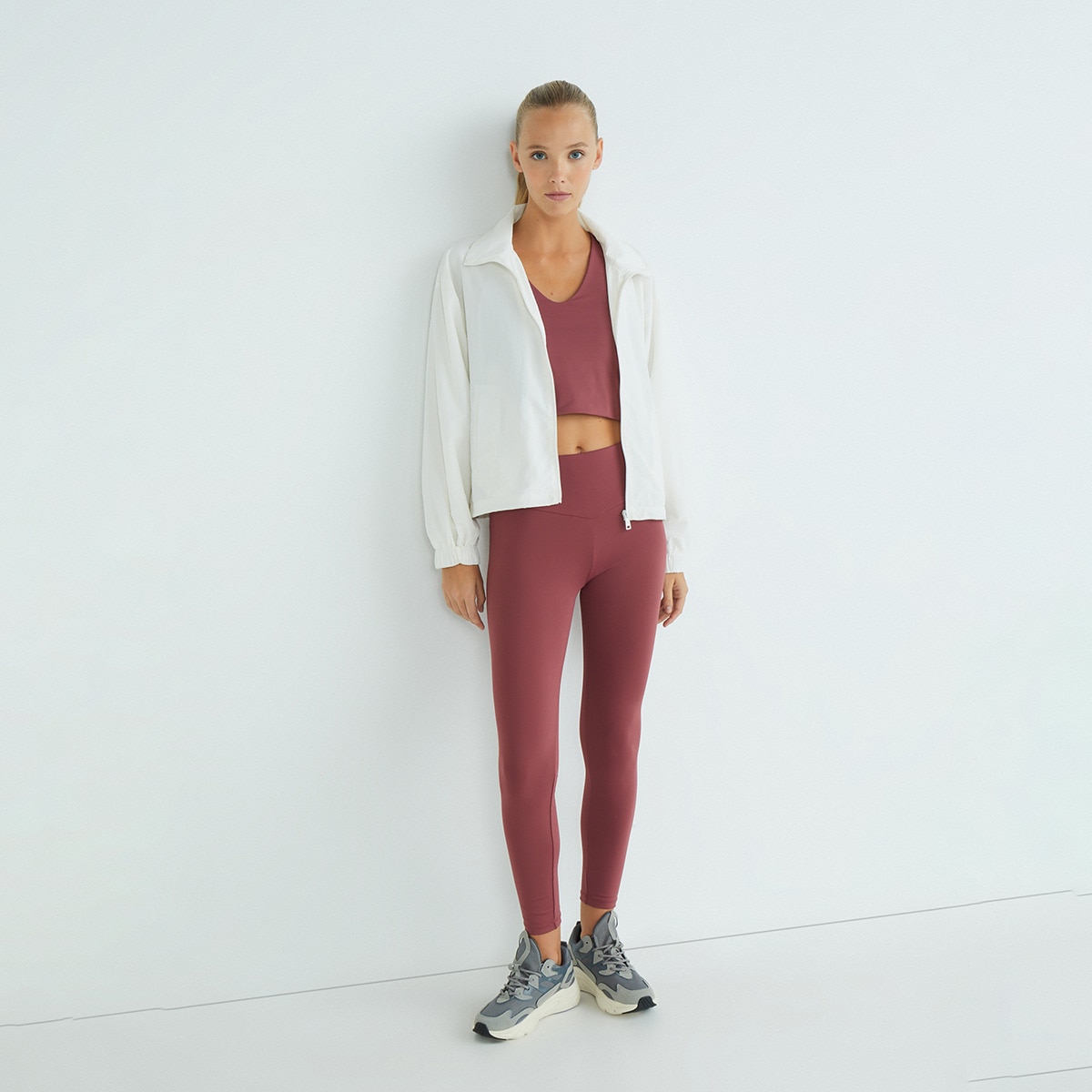 Chaqueta cortavientos de mujer Crudo-4