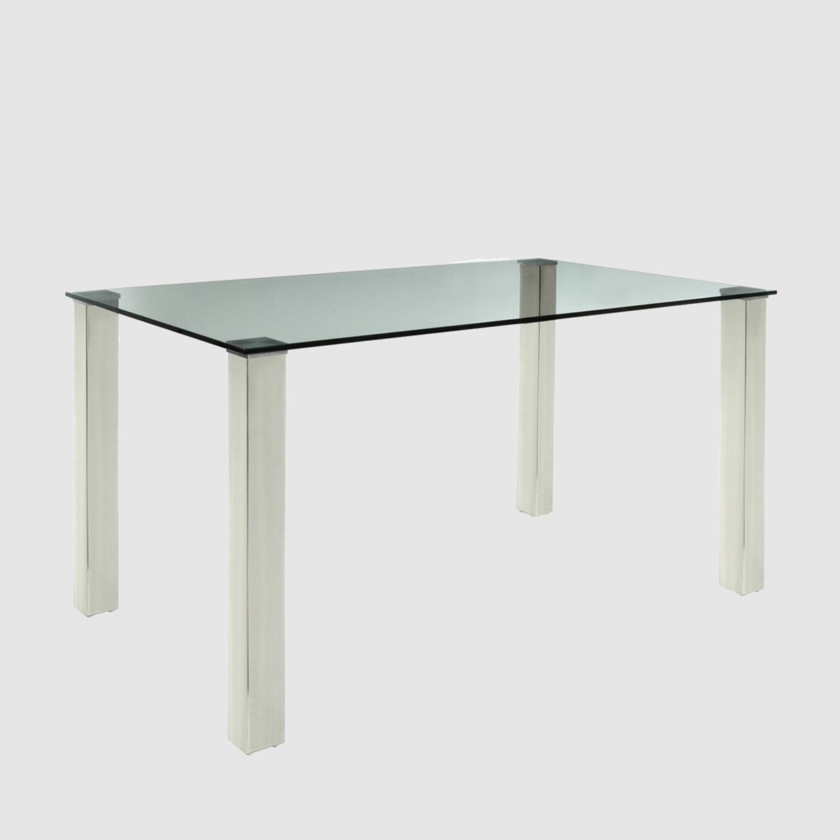 Mesa de refeições de metal e vidro Shiro II El Corte Inglés Aço-1