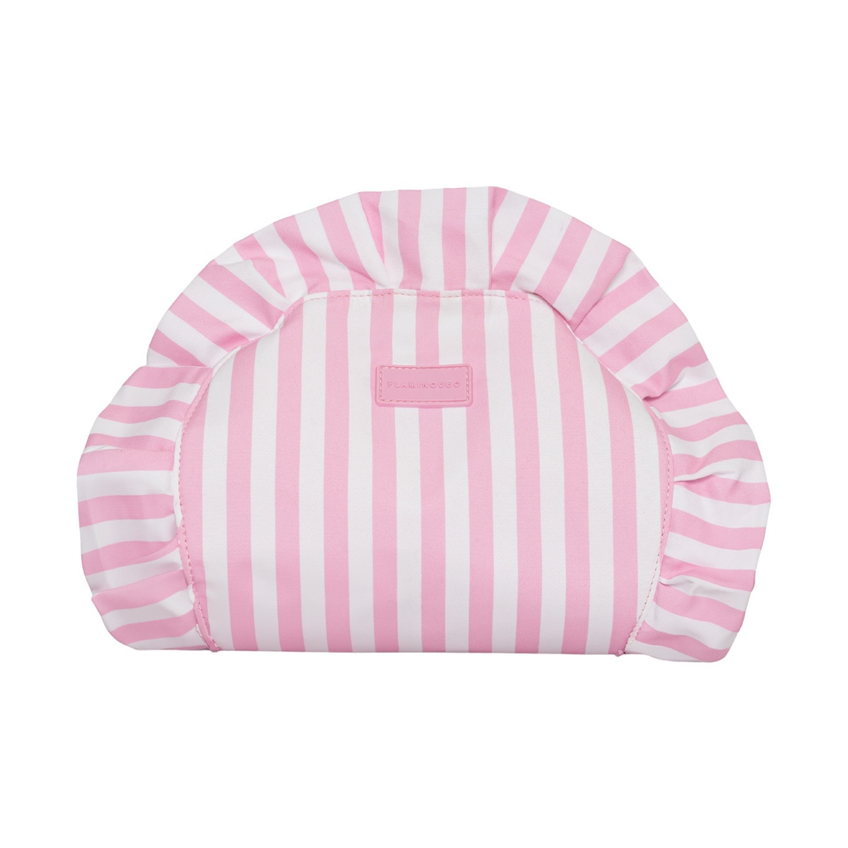 Necessaire de maquilhagem Flamingueo com desenho de concha riscas rosas 1