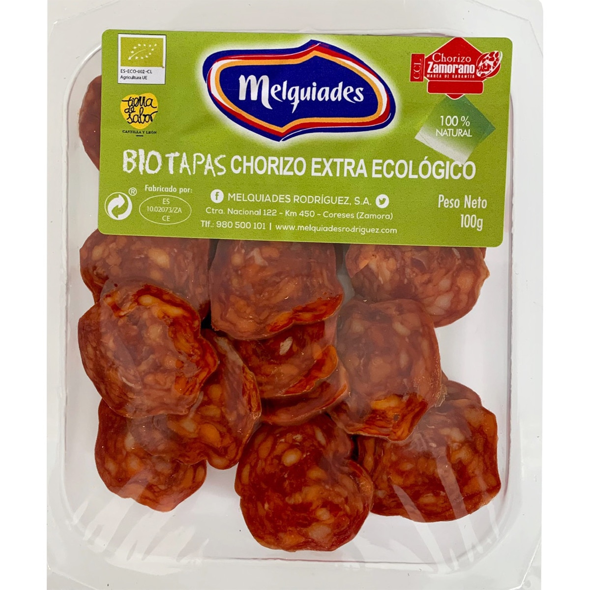 Chouriço Extra Biológico Tapas unidade 100 g