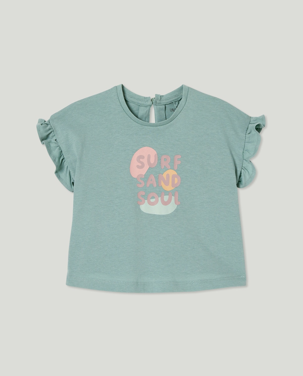 Camiseta bebé niña estampada Crudo-1