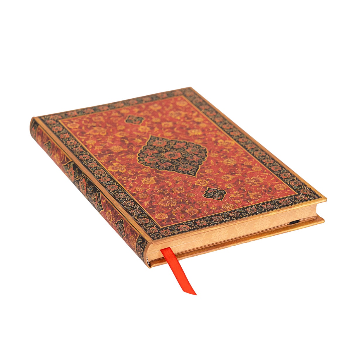Libreta Layla Midi (120x180x18) lisa de 144 páginas y cierre con banda elástica Paperblanks rojo 2