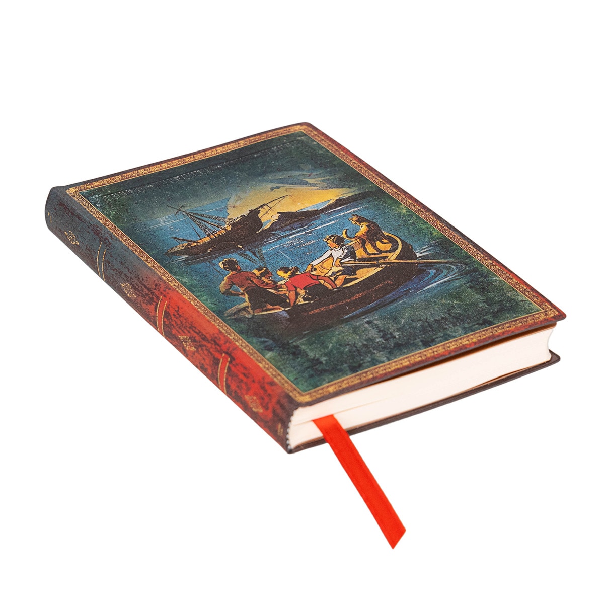 Libreta Flexi Los Cinco Mini (90x140x12mm) rayada de 208 páginas y cierre con banda elástica Paperblanks azul 2