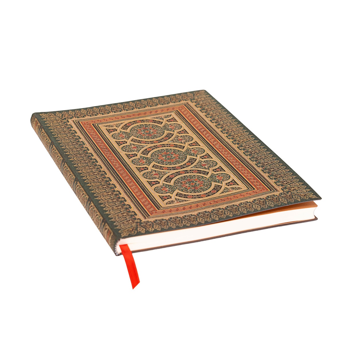 Libreta Flexi Dafnis Ultra (175x225x12mm) lisa de 176 páginas y cierre con banda elástica Paperblanks verde 2