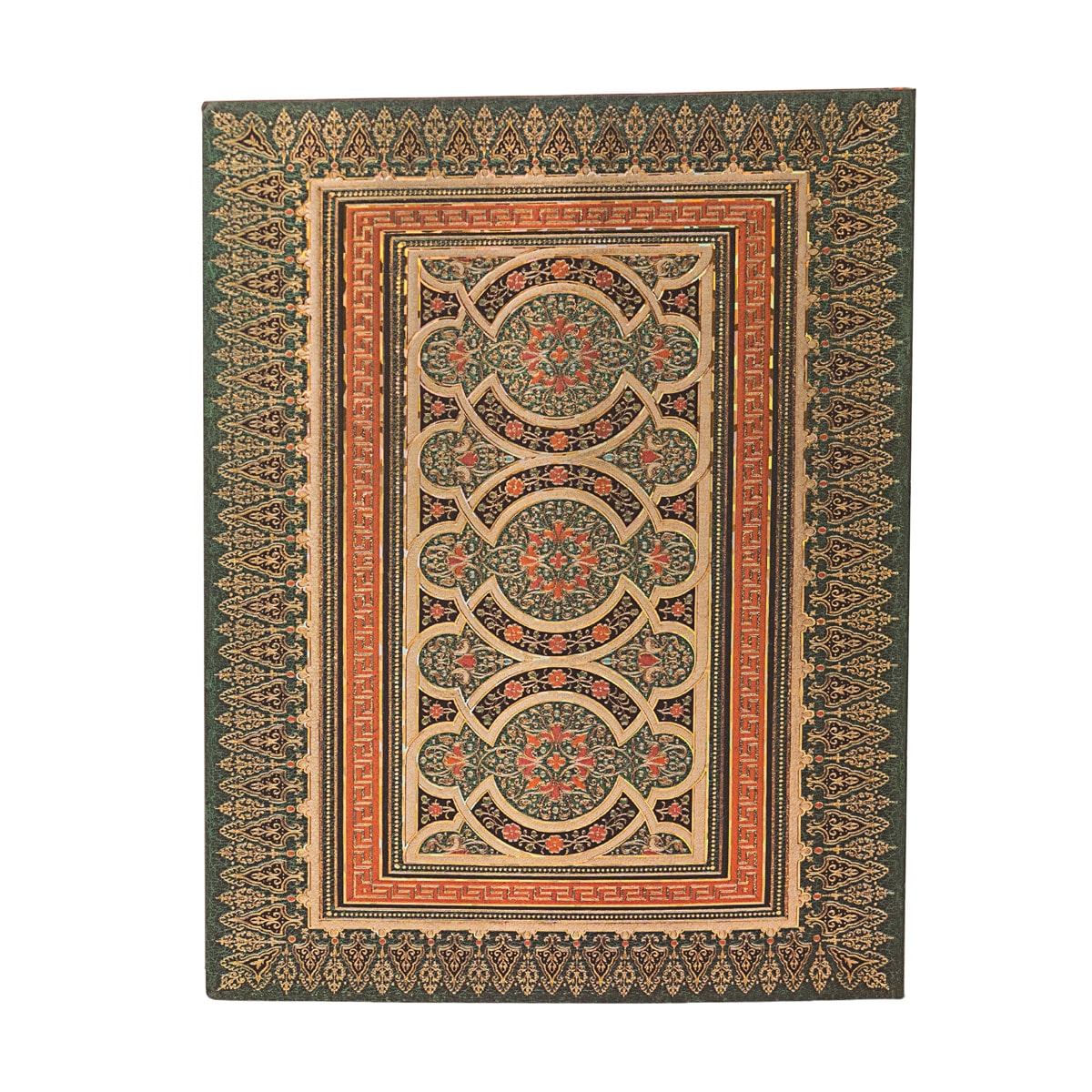 Libreta Flexi Dafnis Ultra (175x225x12mm) rayada de 176 páginas y cierre con banda elástica Paperblanks verde 3