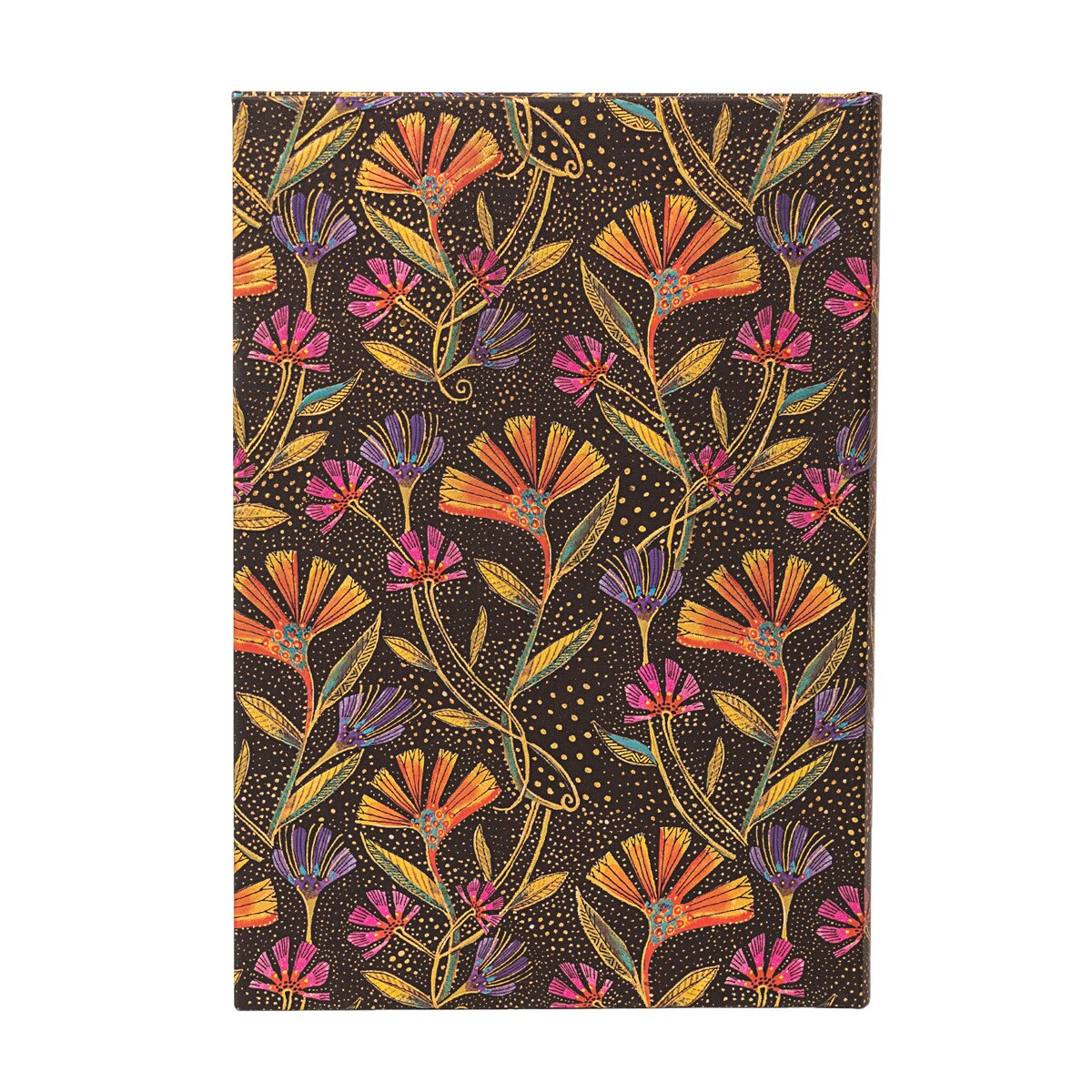 Libreta de Direcciones Paperblanks, Flores Silvestres Midi (120x180x18mm) de 144 páginas y cierre con banda elástica Paperblanks negro 3