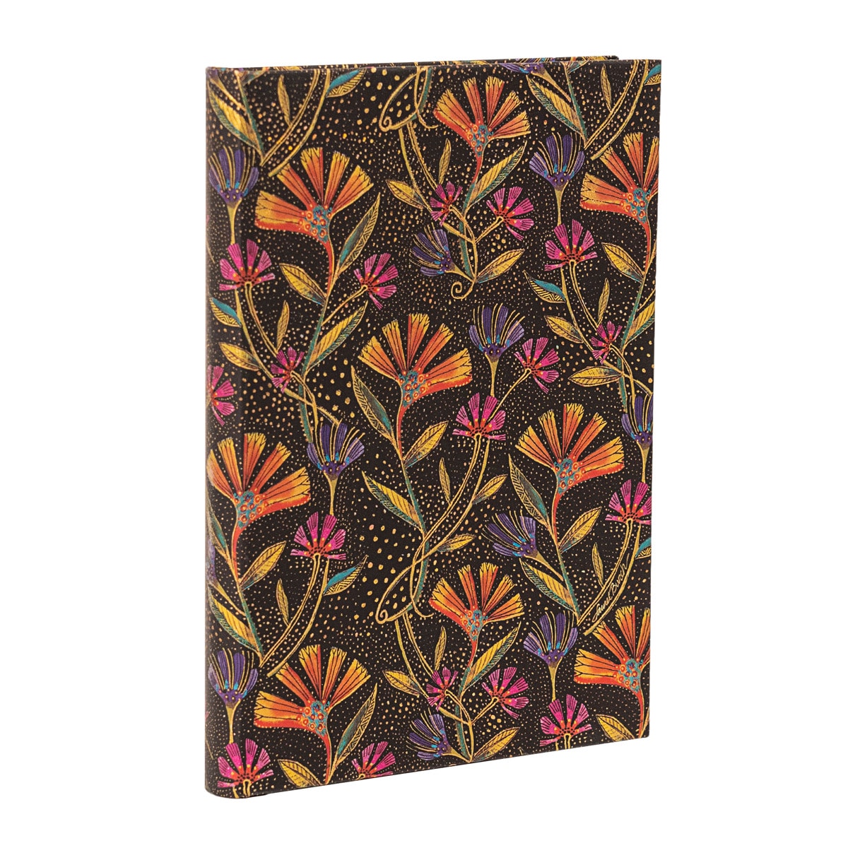 Libreta de Direcciones Paperblanks, Flores Silvestres Midi (120x180x18mm) de 144 páginas y cierre con banda elástica Paperblanks negro 1