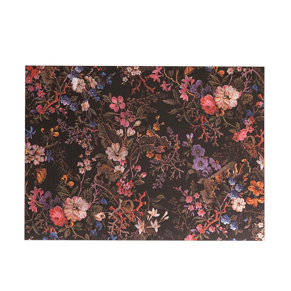 Carpeta para documentos Floralia (325x235x5mm) cierre con solapa magnética Paperblanks negro 3
