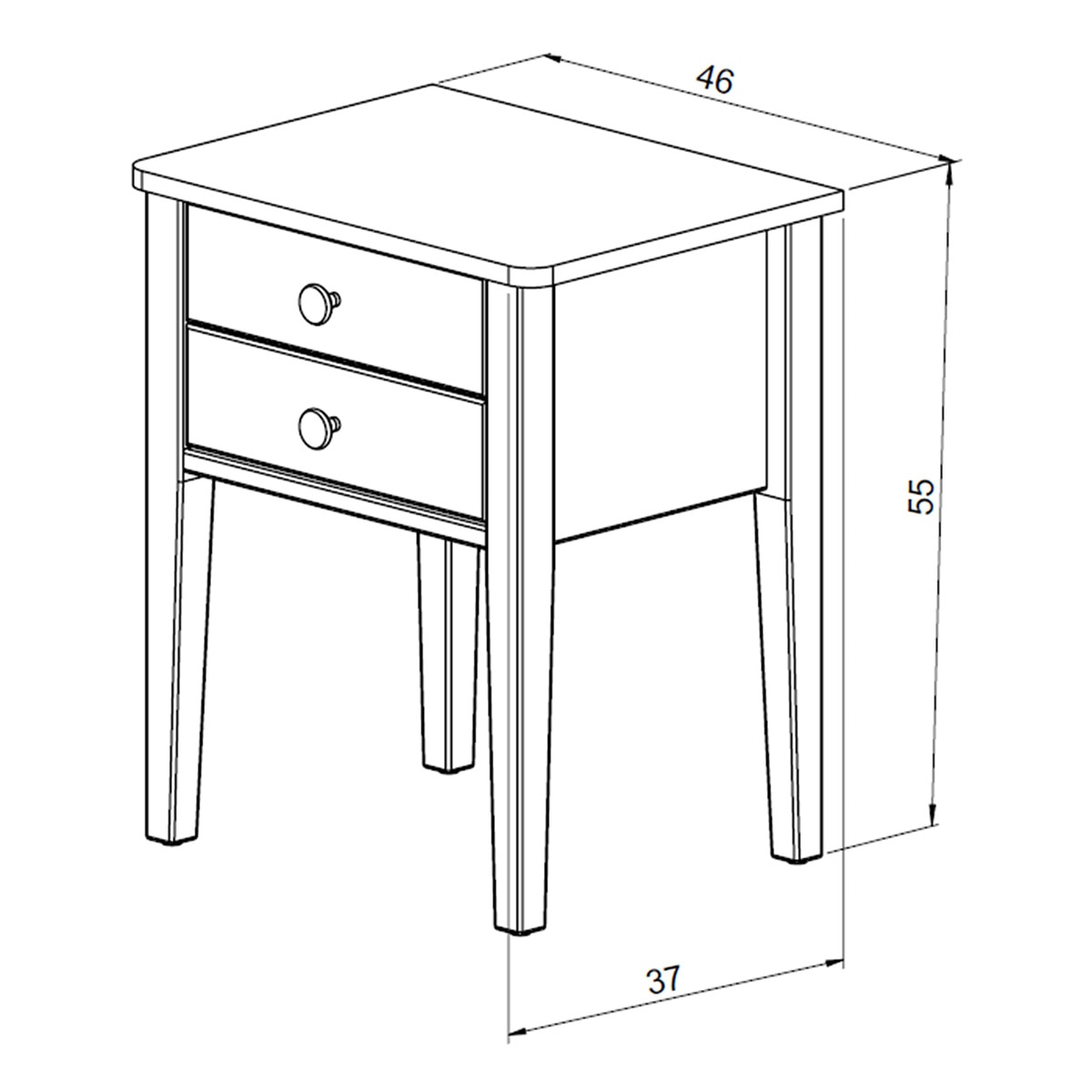 Mesa de Cabeceira Tatum Branco-5