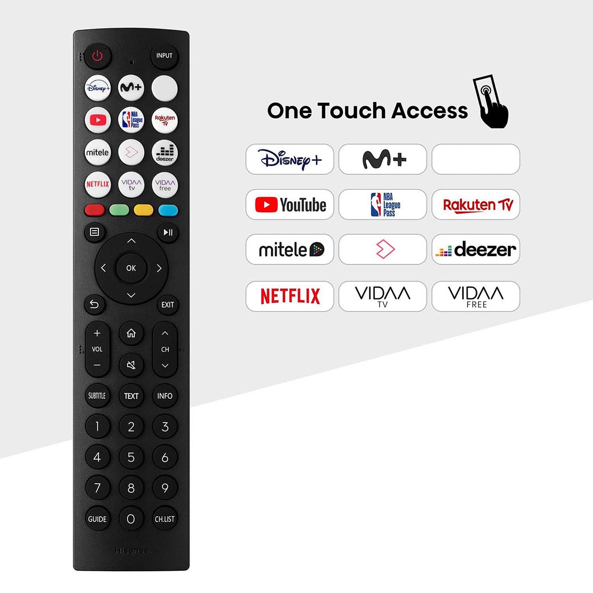 AULCMEET Telecomando EN2O36H / EN2O36 – Sostituto Per TV Hisense Smart LED (32E4KTUK, 40A47K, 40A49K, Ecc.), Plug And Play, Nessuna Programmazione