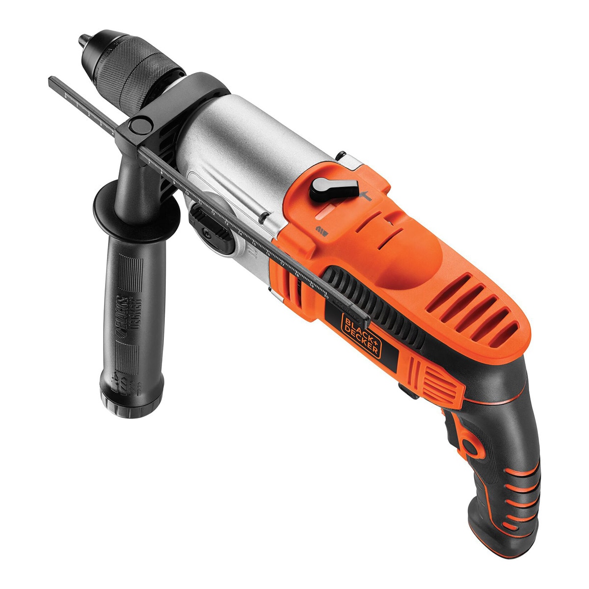 Taladro Percutor Eléctrico con cable a red 850W con Maletín Naranja / Negro-1