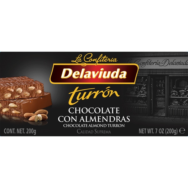 Supreme Quality chocolate and almond praline nougat tablet 200 g