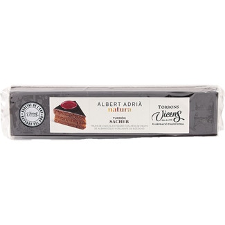 turrón Sacher trufa de chocolate con paté de albaricoque y bizcocho estuche 300 g - Vicens Albert Adria Natura