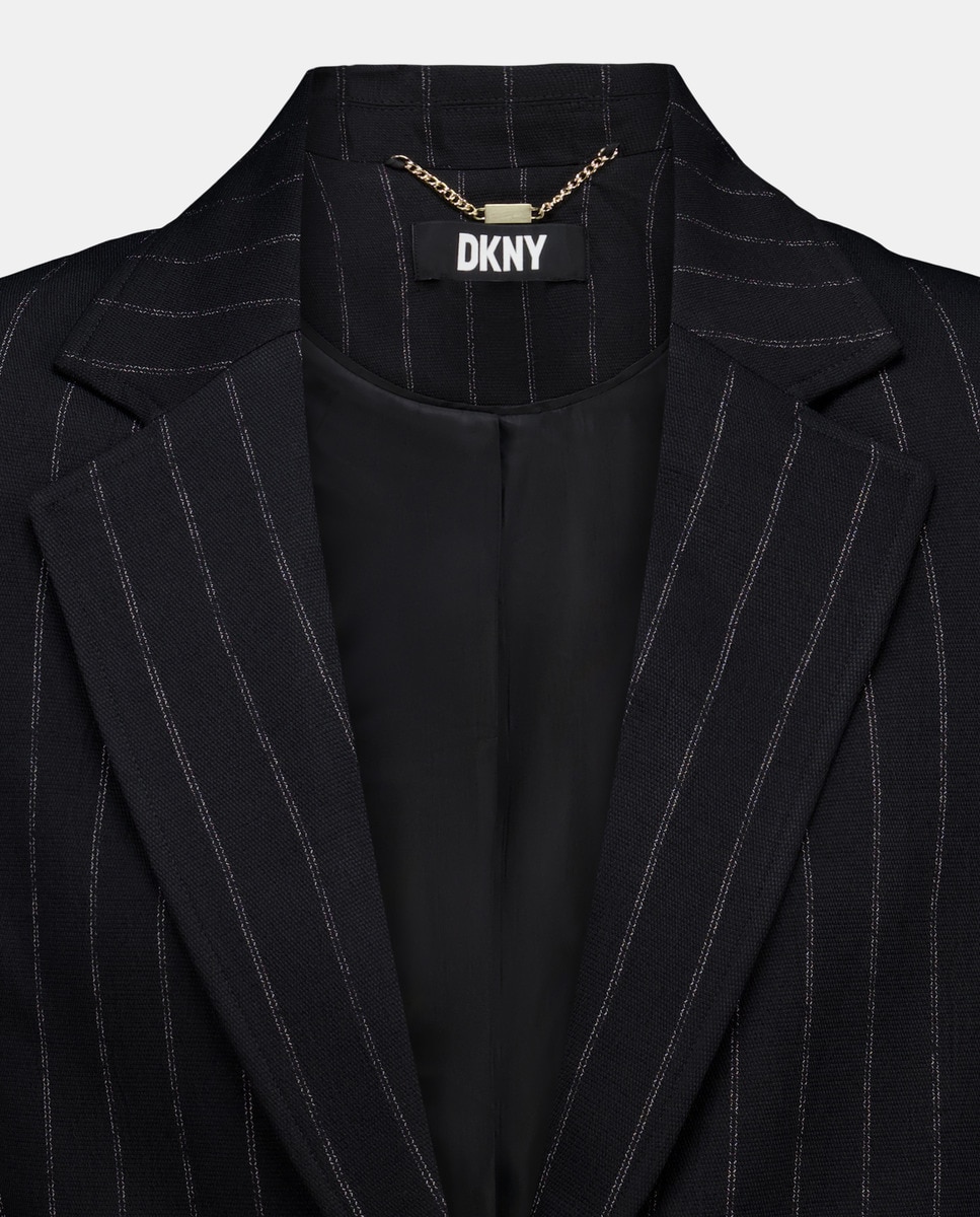 Blazer sem Mangas 3/4 com Botões Preto-5