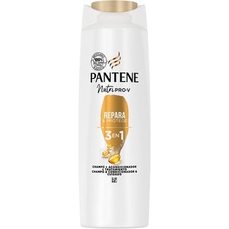 Nutri Pro-V champú acondicionador y tratamiento 3 en 1 Repara & Protege frasco 300 ml para pelo débil y dañado - Pantene Pro-v