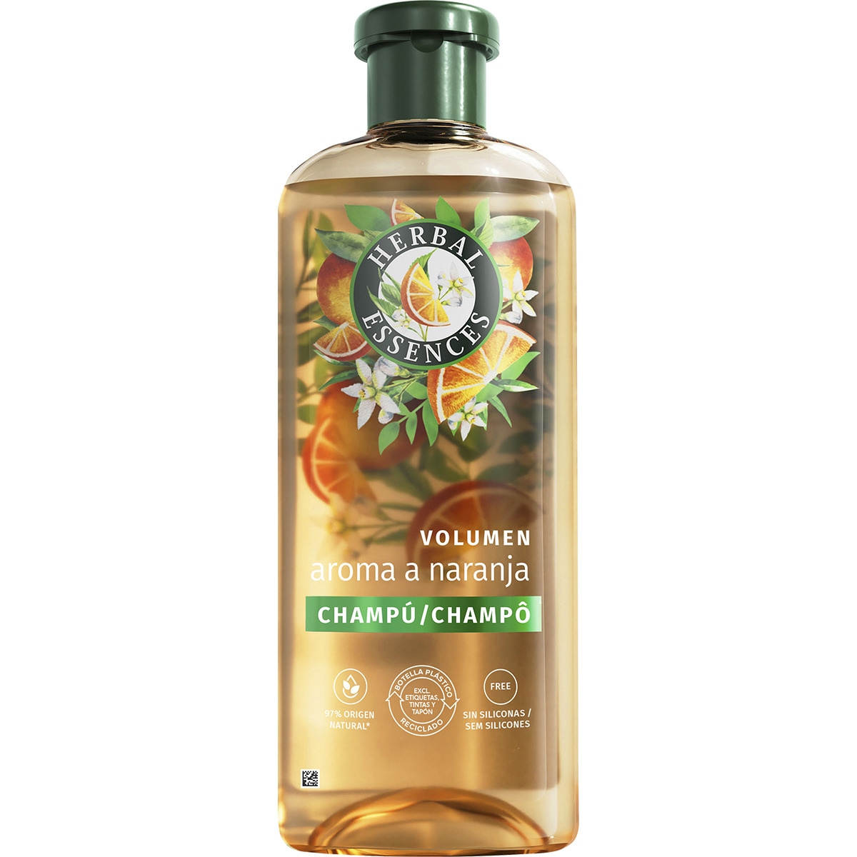 champú volumen aroma a naranja sin siliconas frasco 350 ml